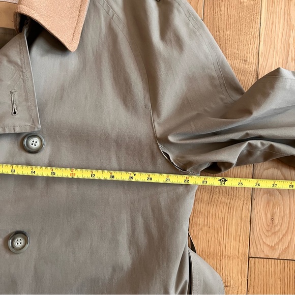 Vintage Brooks Brothers Belted Trench Coat Removable Wool Lining Size 40 - Picture 13 of 15